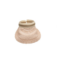 Дамска лятна козирка дантела  в цвят пепел от рози