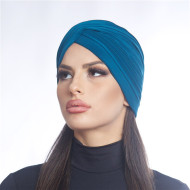 Дамски тюрбан петролено зелено