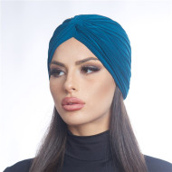 Дамски тюрбан петролно зелен