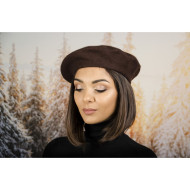 Дамска зимна барета кафява