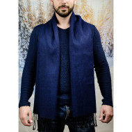  Мъжки шал в тъмносиньо