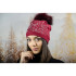 Дамска зимна шапка с полар в бордо