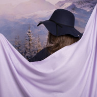 Дамски едноцветен шал светлолилав