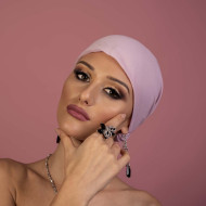 Дамски тюрбан в бледорозово