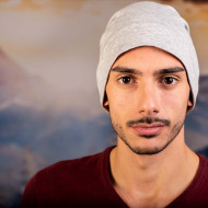 Скейтърска шапка виснала светлосива