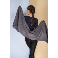 Дамски зимен сив шал