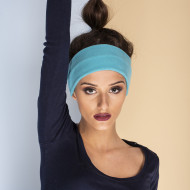 Дамска зимна лента от полар в синьо