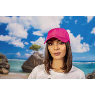 Шапка с козирка полиестер в циклама