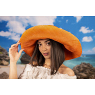 Дамска елегантна капела в оранжево