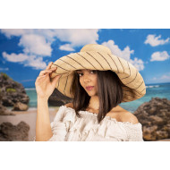 Дамска елегантна капела цвят натурален