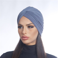 Дамски тюрбан тъмносив