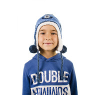 Синя детска ушанка за момчета Синя детска ушанка за момчета
