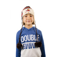 Ушанка за момчета с кафяв понпон