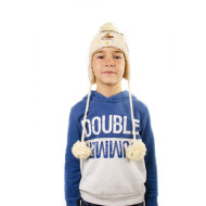 Ушанка, детска зимна  в кафяво и бежово