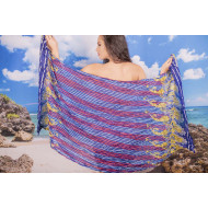 Ефирен плажен шал на цветя Ефирен плажен шал на цветя